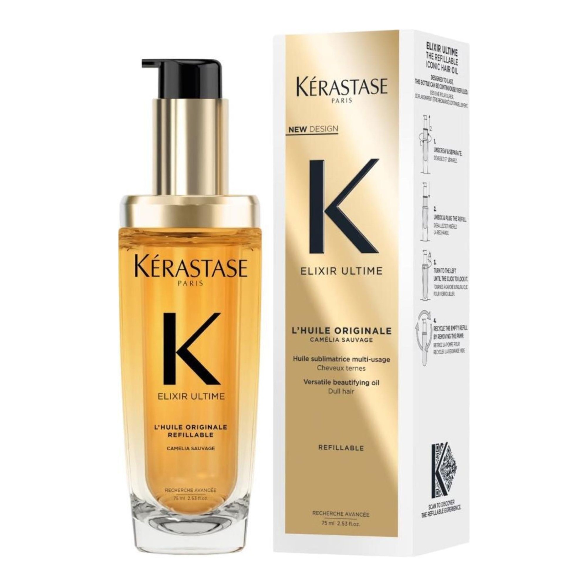 Elixir Ultime L'Huile Originale Refillable Hair Oil 75ml